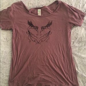 Short sleeve artistic print shirt.